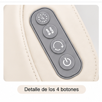 Close-up of the four control buttons on the Soltia massager